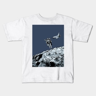 Spaceman by the moon Kids T-Shirt